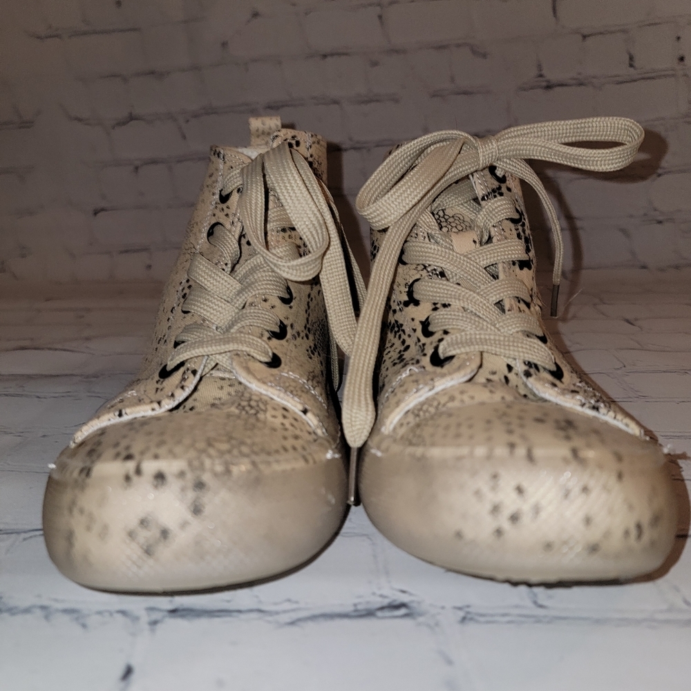 Rocket Dog Beige Snake-Print High-Top Sneakers SIZE 6.5 - Picture 8 of 10